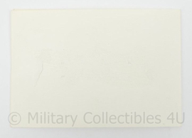 Belgische Rijkswacht bedankkaartje ondertekend door Luitenant-Generaal F. Beaurir - 15 x 10½ cm - origineel