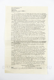 WO2 Nederlandse brief van Opperbevelhebber Winkelman aan de Duitse bezetter Dr Seyss Inquart - 21 x 33,5 cm - origineel