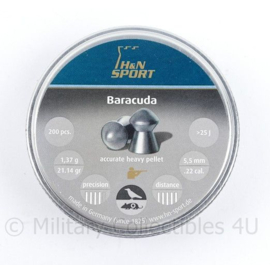 Blikje luchtbuks kogeltjes H&N sport BARACUDA 5.5mm - 200 stuks 