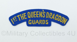 WO2 Britse 1st The Queen's Dragoon Guards shoulder title - 13,5 x 4 cm - origineel