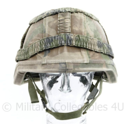 Korps Mariniers Composiet helm M92 M95 helm met overtrek - helm met parasluiting - maat Medium - gedragen - origineel