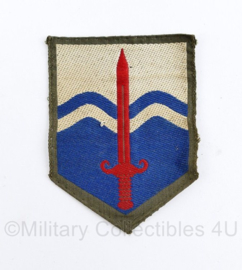 Nederlands leger vorig model DT Nationaal Territoriaal Commando embleem - gevouwen - 5 x 7 cm origineel