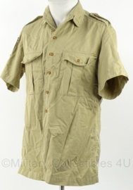 KM Marine Korps Tropen Tenue Mariniers 1982 dik khaki overhemd korte mouw met embleem - maat 39 - origineel