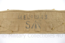 Wo2 Britse P37 Koppel khaki Webbing MEC 1943 - Economy Version -  messing gespen - 95 x 5,5 cm - origineel