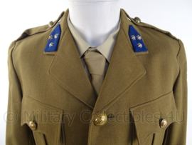 KL Koninklijke Landmacht officiers DT uniform jas met rang "kapitein" - "aan en afvoertroepen" - jaren 50 met metaaldraad insignes - maat M - origineel