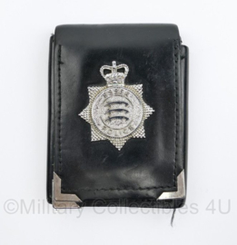 Britse Essex Police brevet met lederen houder- 11 x 9,5 x 1 cm - origineel