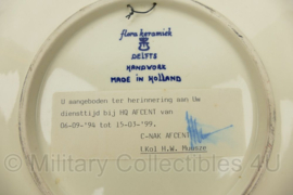 Wandbord Nederlands Administratief Korps Afcent - diameter 24½ cm - origineel