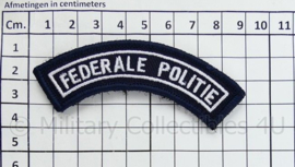 Belgische Politie Federale Politie straatnamen set - met klittenband - 9 cm breed