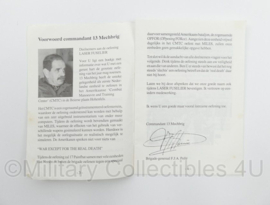 KL Nederlandse leger Hohenhels 1993 13 MECHBRIG Laser Fuselier naslagwerk, wandbord en informatieboekje - oorgineel