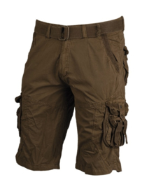 Vintage survival shorts + trouser belt - prewash - COYOTE - Large