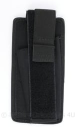 Zwarte koppeltas met klittenband achterzijde  - 10,5 x 4 x 21,5 cm - origineel