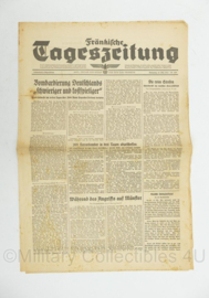 WO2 Duitse krant Frankische Tageszeitung nr. 239 12 oktober 1943 - 47 x 32 cm - origineel