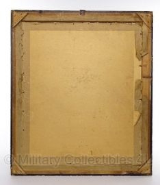 Foto in originele lijst WO2 soldaat  met M36 uniform 46 x 40 cm - origineel 1942