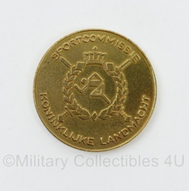 KL Nederlandse leger KL Sportcommissie Kampioenschap 1991 Parcours Militair Cat D 1e plaats medaille in doosje - origineel