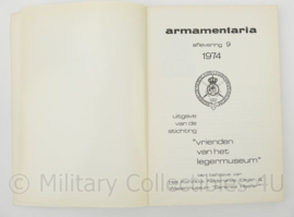 Boek Armamentaria 1974- uitgave van Vrienden van het Legermuseum