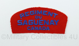 WO2 Canadese Regiment de Saguenay Canada shoulder title - 11 x 5  cm - origineel