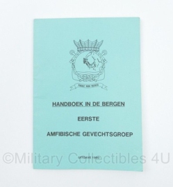 KMARNS Korps Mariniers Handboek in de Bergen Eerste Amfibische Gevechtsgroep uitgave 1990 -  origineel