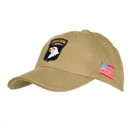 Baseball Cap 101st airborne - Khaki, Zwart , Wolf Grey of Groen