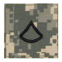US Army rank patch Private First Class - ACU camo - met klittenband - 5 x 5 cm - origineel