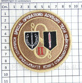 KCT Korps Commandotroepen Special Operations Advisory Team embleem - met klittenband - diameter 9 cm