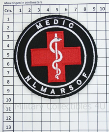 Korps Mariniers Medic NLMARSOF embleem - met klittenband - diameter 9 cm