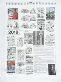 KLU Luchtmacht zeldzame kalender 2018 met tekeningen van Ton van Andel - 42,5 x 30 x 0,5 cm - origineel