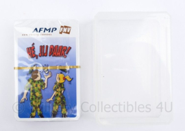 Defensie kaartspel in plastic doosje van de FNV AFMP - 12,5 x 8,5 cm - origineel