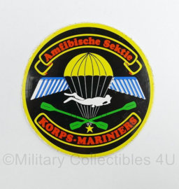 KMARNS Korps Mariniers Amfibische Sektie sticker - diameter 10 cm - origineel