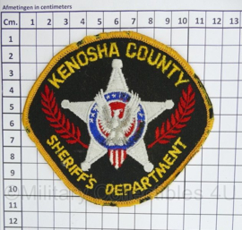 Amerikaanse Politie embleem American Kenosha County Sheriff's Department Police patch - 10,5 x 11,5 cm - origineel