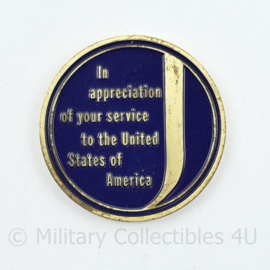 US Coin Jones International University for your service to the United States of America - diameter 4 cm - origineel