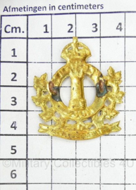WO2 Canadese cap badge Le Regiment de Hull - Kings Crown - 4  x 4 cm -  origineel
