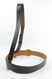 Donkerbruine leren koppel met schouderriem Sam Brown model Waist Belt  - meerdere maten - origineel