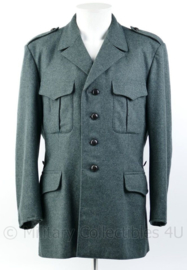 Vintage veldgroene wollen uniformjas met civiele knopen - maat 54 = large - origineel