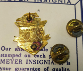 US Army 128th Infantry Regiment Les Terribles G unit crest metaal - 2,8 x 2,4 cm - maker Meyer - origineel