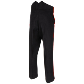 Zwarte britse Garde  uniform broek met brede rode bies  - Maat XS tm. Medium - origineel