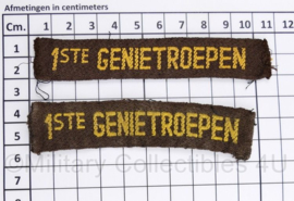 MVO straatnaam PAAR 1st Genietroepen - 10 x 2 cm - origineel