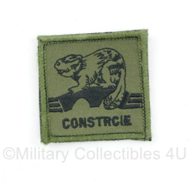 Defensie CONSTRCIE 102 Constructiecompagnie borstembleem - met klittenband - 5 x 5 cm - origineel