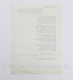 WO2 Nederlands verzetsdocument verzetsgedicht Bravo Prins Bernhard - 28 x 21 cm - origineel