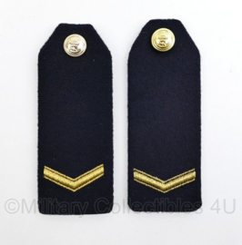 Koninklijke Marine epauletten paar Matroos der 1e klasse - 13,5 x 5 cm - origineel