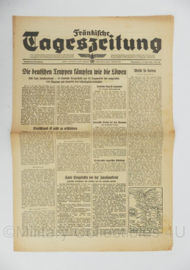 WO2 Duitse krant Tageszeitung nr. 138 15 juni 1944 - 47 x 23 cm - origineel