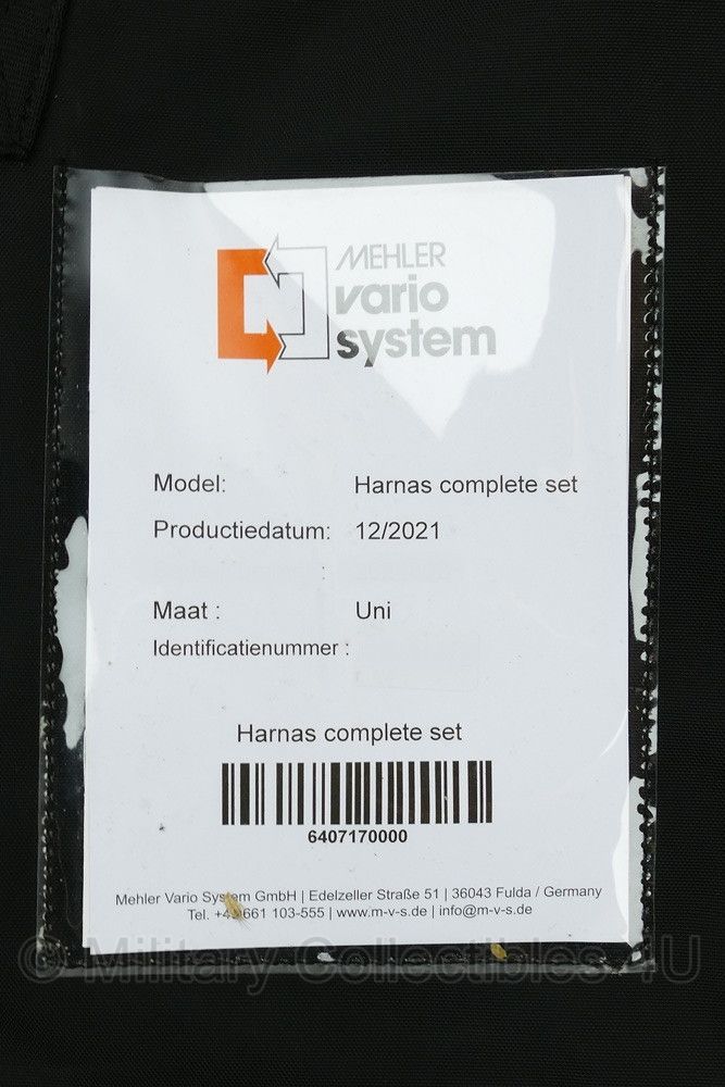 Politie Leger tas voor Mehler kogelwerend harnas - 45 x 12 x 30 cm - licht gebruikt - origineel