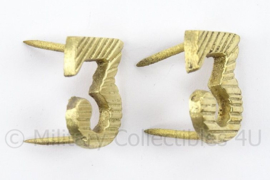WO2 Duitse schouderstuk/epaulet Regiment nummer 3 - afmeting 1,5 x 2 cm - replica