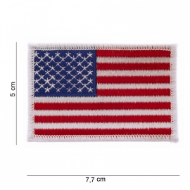 Uniform landsvlag USA - witte rand - Klein - 5 x 7,7 cm. 