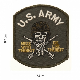 US Army mess with the best patch - met klitteband - stof - 8,7 x 7,8 cm