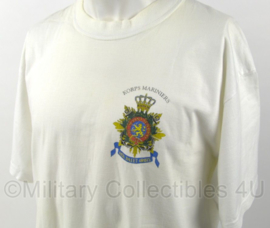 KM Marine Korps Mariniers wit shirt met logo op de borst - Curacao Aruba Suriname reunie 2002 - maat XL - origineel