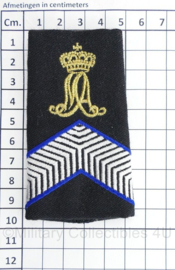 Kmar ENKELE epaulet zwart MA Militaire Academie - rang Marechaussee der 2e klasse - 9,5 x 5 cm -  origineel