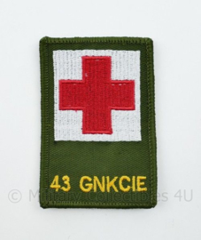 43 GNKCIE Geneeskundige Compagnie embleem - met klittenband - 8 x 5,5 cm