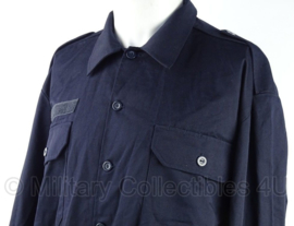 Defensie overhemd Lange Mouwen  zonder logo Donkerblauw- lange mouw - donker blauw - maat 7090/1015 - nieuw in de verpakking - origineel
