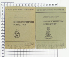 KL Landmacht Reglement boekjes - VS 27/3103 - Reglement betreffende de Krijgstucht - afmeting 10 x 14 cm - origineel