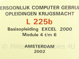 Korps Mariniers naslagwerk uit 2002 - basisopleiding EXCEL 2000 module 1 t/m 3 en 4 t/m 6 - origineel